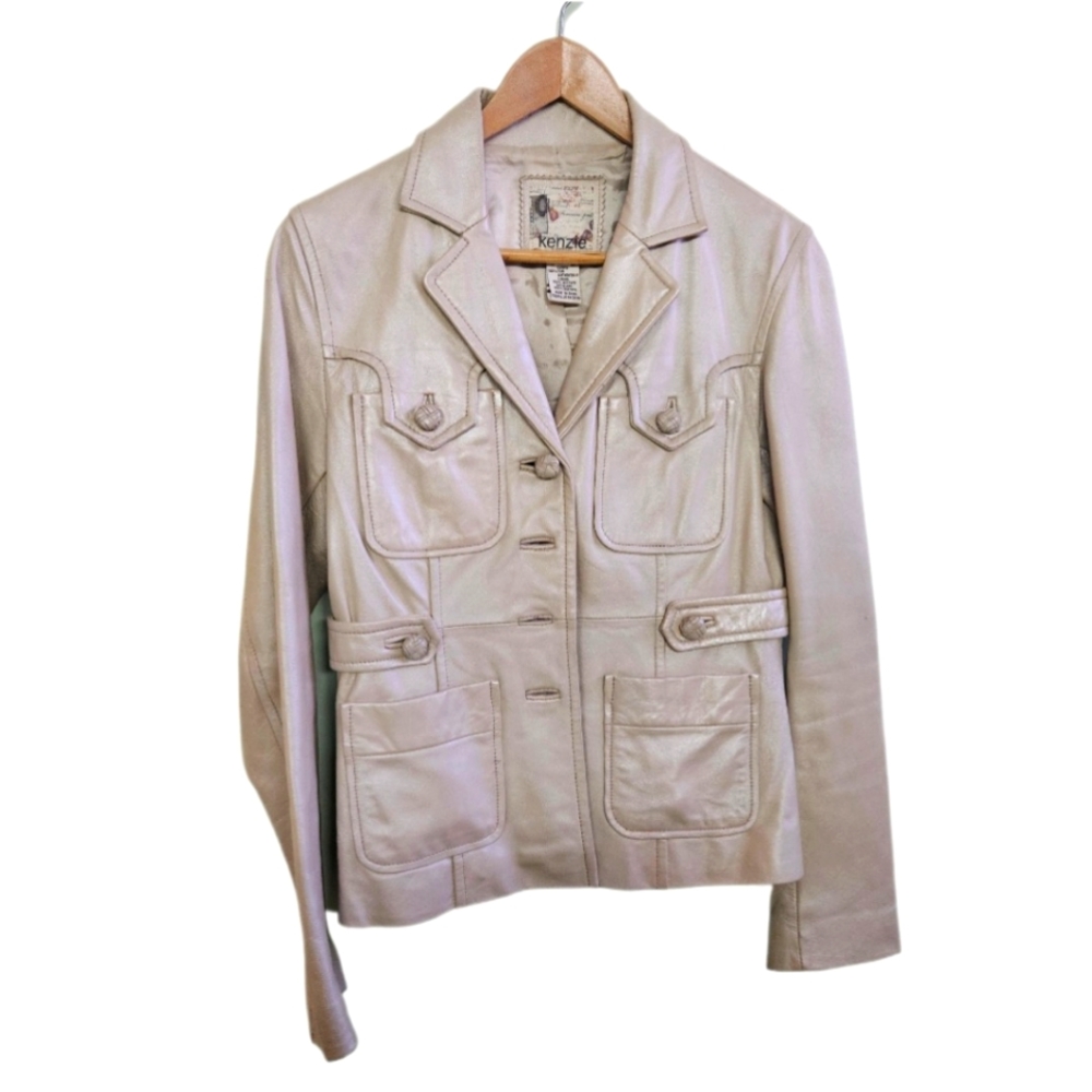 Kenzie Leather Pearlized Jacket